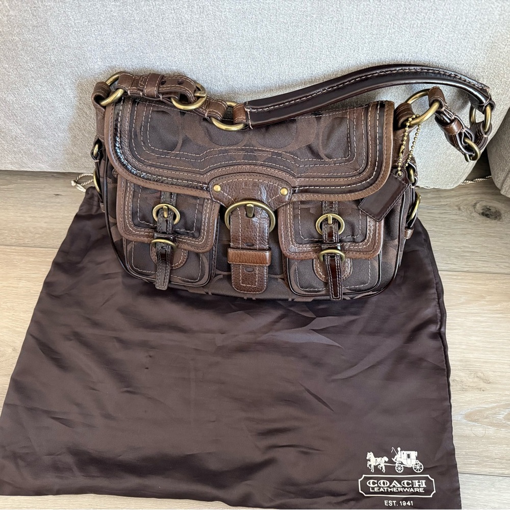 Coach Dark Brown Leather Satchel